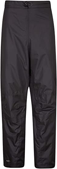 Mountain Warehouse Spray Mens Waterproof Overtrousers - Ripstop Rain Pants, Half Zip Side Legs