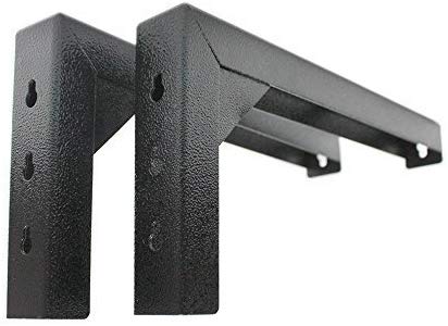 Elite Screens 12" Black Universal Projector Screen L-Brackets, Reinforced Single Metal Welded Construction, Easy Adjustable Extension for Perfect Screen Placement, Wall or Ceiling Mount - Includes Hooks and Hardware, Model: ZVMAXLB12-B