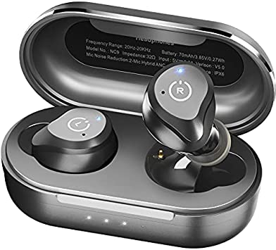 TOZO NC9 Hybrid Active Noise Cancelling Wireless Earbuds,in Ear Headphones IPX6 Waterproof Bluetooth 5.0 Stereo Earphones, Immersive Sound Premium Deep Bass Headset