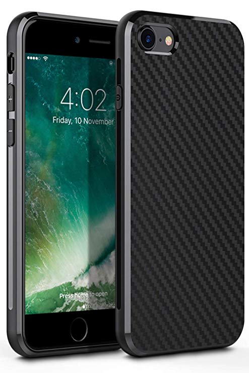 TOBOS iPhone 7 Case,iPhone 8 Case, Soft Silicone Rubber Bumper Frame Shock Absorption Anti-Scratch Support Wireless Charging Compatible iPhone 8 Case