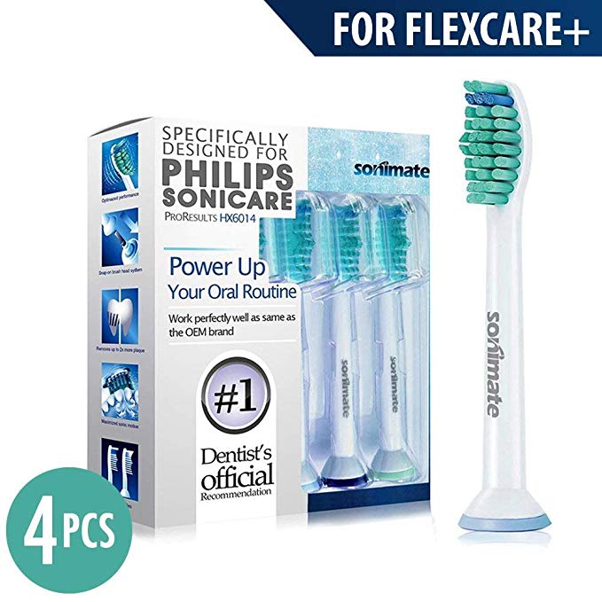 Flex Care Plus Brush Head - Generic Philips Sonicare Replacement Tootbrush Heads for FlexCare  - 4 Pack ( Fit: HX6150 HX6160 HX6910 HX6911 HX6921 HX6930 HX6932 HX6942 HX6950 HX6972 HX6992 )