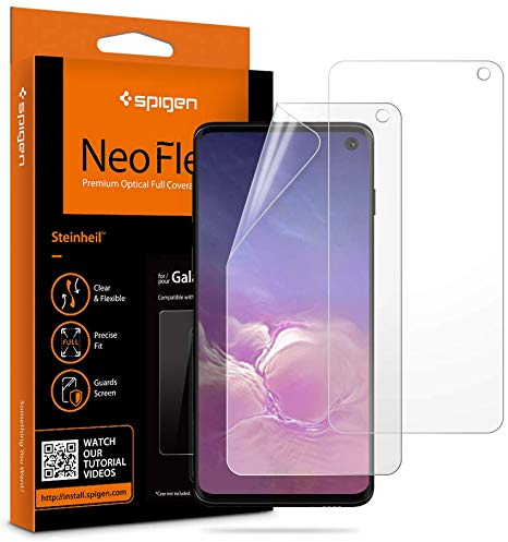 Spigen, 2Pack, Samsung Galaxy S10 Screen Protector, NeoFlex, Case Friendly, Wet Application, TPU Film, Not Tempered Glass, Full coverage, Case Compatible, Samsung S10 Screen Protector (605FL25996)