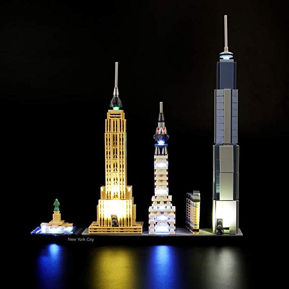LIGHTAILING Light Set for (Architecture New York City) Building Blocks Model - Led Light kit Compatible with Lego 21028(NOT Included The Model)