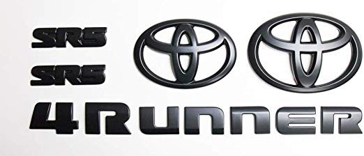 Genuine Toyota 4Runner Blackout Emblem Overlay Set PT948-89180-02. Black 5 Piece Emblem Overlay Set. 2018-2019 4Runner.