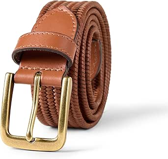 Amazon Essentials Men's Tubular Stretch Weave Belt