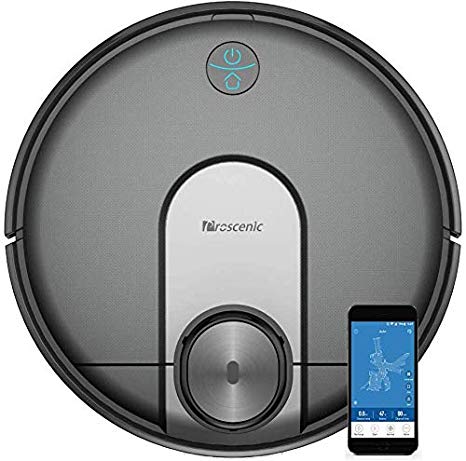 Proscenic M7 Robot Vacuum Cleaner, Laser Navigation, App & Alexa, 2600 Pa Powerful Suction, Carpet Boost, Electronically-Controlled Water Tank for Carpet & Hard Floors, Blue