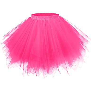 Girstunm Women's 1950s Vintage Petticoats Bubble Tutu Dance Half Slip Skirt