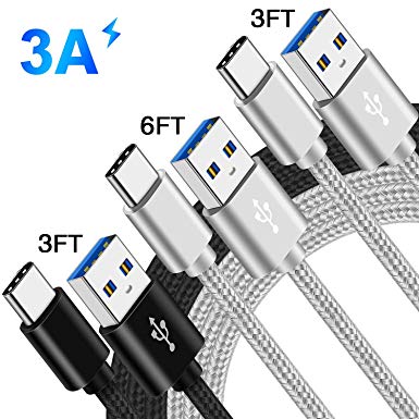 USB C Charger Cord Charging Cable for Samsung Galaxy S10e S10 10E 10 Plus 5G S8 S9,Moto Z3 G7 G8 Play Power,Nokia 7.1 6.1 6.2 7.2,S8Plus,Galaxys10,Galaxys9, M30,Type C Fast Charge Phone Wire 3-3-6-FT