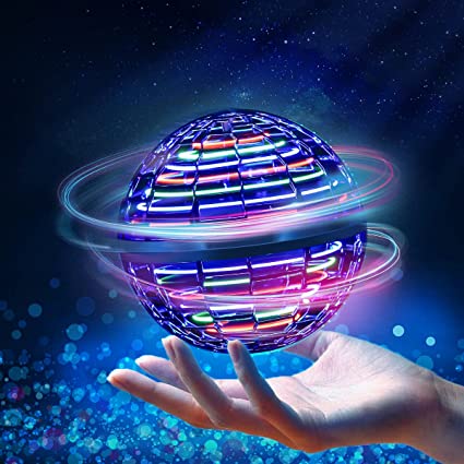 Flying Ball Toys - Flying Orb Magic Hand Controlled Flying Fidget Toys Built-in RGB Lights Mini Drones Boomerang Nebula Orb Ball Toy Safe for Outside Game -Birthday Gifts for Kids,Boys&Girls