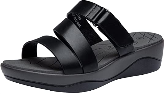 Jeossy Women's Platform Slide Sandals Ladies Adjustable Straps Slide Shoes for Women