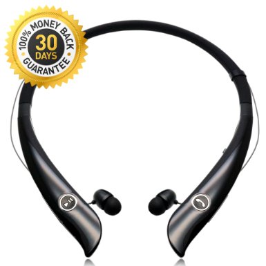 Bluetooth Headset by Gadgetzan - Wireless Stereo Headphones for Sports with Magnetic Earphones Storage and Lightweight Neckband Design, Compatible to All Smartphones