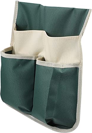 DOITOOL Garden Kneeler Tool Bag Foldable Portable Oxford Cloth Gardening Tool Storage Organizer, Multi- Pockets Gardening Hand Tool Pouch (Green)