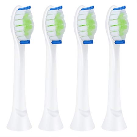 Upgraded Replacement Toothbrush Heads for Philips Sonicare DiamondClean, Fully Compatible with Sonicare ProtectiveClean, ProResults, EasyClean, FlexCare, HealthyWhite, HX6064 by HSYTEK