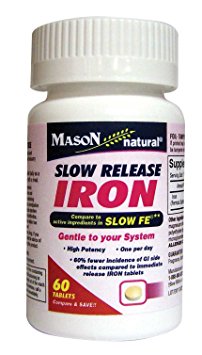 Mason Vitamins Slow Release Iron Compare to The Active Ingredients In Slow Fe, 60 Tablets