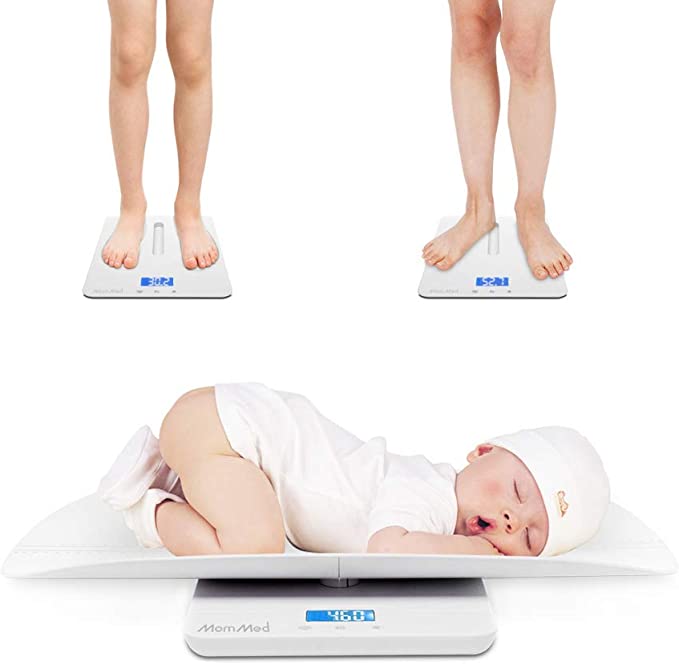 Baby Scale,Baby Weighing Scale,Baby Scale Digital,Pet Scale,Infant Scale with Hold Function,Blue Backlight, Weight(Max: 220 Pound) and Height Track (Max: 24inch)