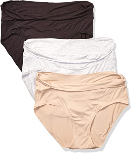 Playtex Women's Maternity Fold Down Modern Brief Panties 3-Pack