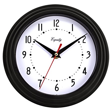 Equity by La Crosse 25013 8 Inch Black Clock