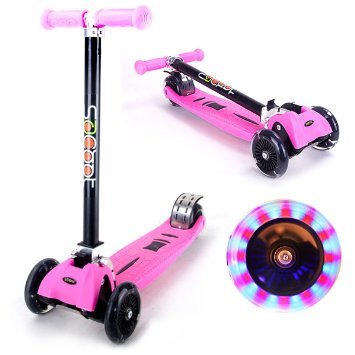 Rimable Foldable Max Kick Scooter with LED Light up Wheels
