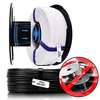 SUNLU Filament 1.75mm PETG 3D Printer Filament PETG MasterSpool Filament 2KG PETG Black White