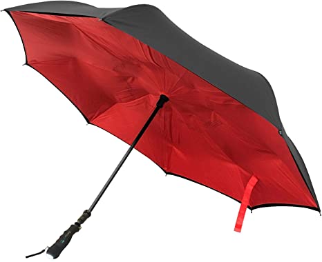 BETTERBRELLA 40" XL Wind-Proof Umbrella for Snow, Rain with Built-in Flashlight