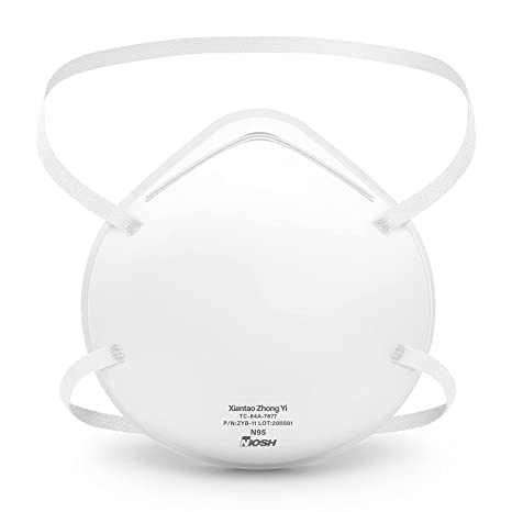 N95 Mask Respirator (NIOSH) - 20-Pack - ZYB-11 Cup Style Safety Face Mask, Air Filtration Anti Dust Mask, Disposable Particulate Filtering Respirator