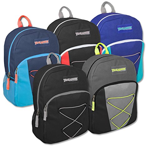 Trailmaker 17 Inch Bungee Backpack - 4 Colors Case Pack 24