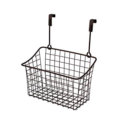 Spectrum Diversified Grid Storage Basket, Over the Cabinet, Medium, Bronze