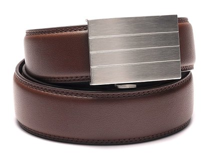 TRAKLINE Evolve Mens Ratchet Belt  Stainless Steel Buckle and Full-Grain Leather