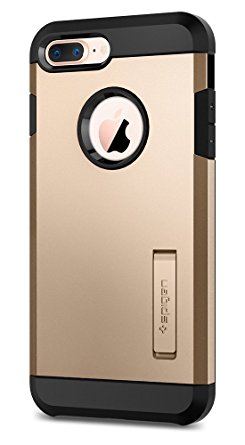 Spigen Tough Armor [2nd Generation] iPhone 8 Plus Case / iPhone 7 Plus Case with Kickstand Air Cushion Technology for Apple iPhone 8 Plus (2017) / iPhone 7 Plus (2016) - Champagne Gold