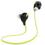 Bluetooth Headphones QY7 COULAX V41 Wireless Sport Headphones Stereo Sweatproof In-Ear Noise Cancelling Headphones with MicAPT-X for iPhone 6 6 plus 5S 4S Galaxy S6 S5 and Android Phones