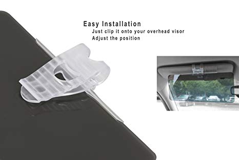 Car Anti-Glare Tinted Windshield Extender - Anti-Glare Sun & UV Rays Block Visor Extender for Any Car, Truck or RV