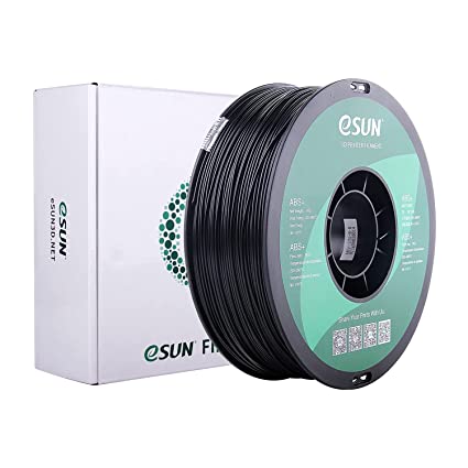 eSUN ABS Plus Filament 1.75mm, ABS Pro ABS  3D Printer Filament, Dimensional Accuracy  /- 0.05mm, 2.2 LBS (1KG) Spool 3D Printing Consumables for Most FDM 3D Printers (Black1)