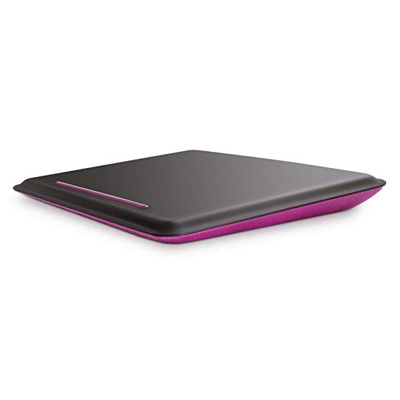 Belkin F8N143 Portable Notebook Cushdesk Comfort Lap Desk for Laptops up to 18.4 inch - Black/Pink