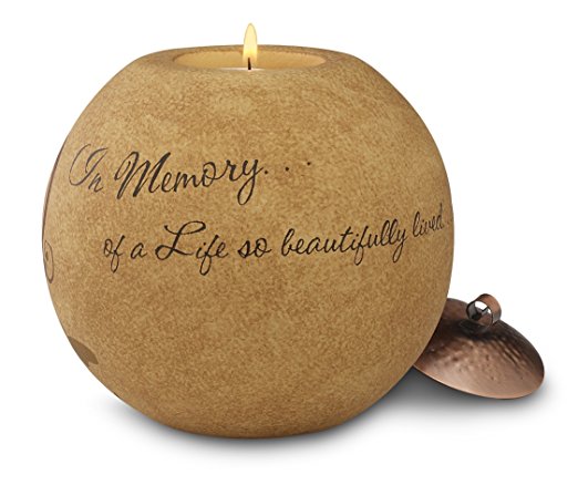 Pavilion Gift Company Comfort Candles 5-Inch Round Tea Light Holder, In Memory