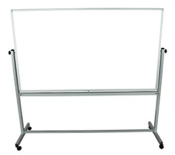 Offex Mobile Dry Erase Double Sided and Magnetic Whiteboard - 72"W x 40"H