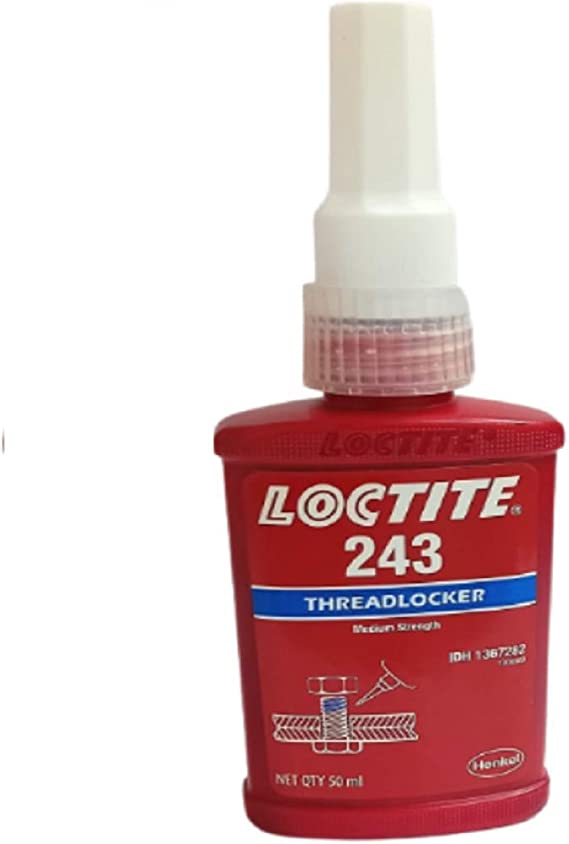 Genuine Henkel Loctite 243 X 50ml Medium Strength Oil Tolerant Threadlocker Blue Operating Temperature – 55°C to  150°C