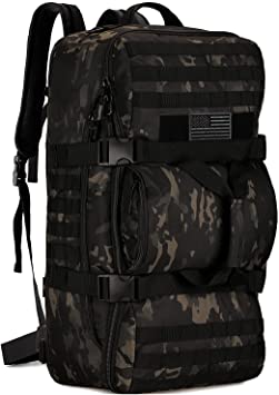 Protector Plus Tactical Travel Backpack 60L Military MOLLE Duffel Bag (Rain Cover & Patch Included)
