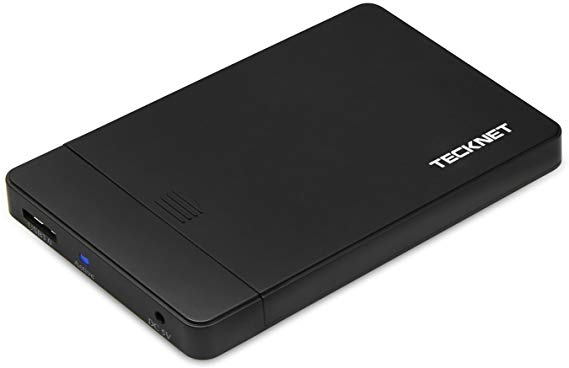 2.5 Hard Drive Enclosure, TeckNet USB 3.0 Hard Drive Disk HDD External Enclosure/Case for 9.5mm 7mm 2.5" SATA HDD and SSD,Tool-Free HDD Installation