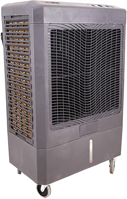OEM TOOLS 23977 5,300 CFM Evaporative Cooler, Covers Area up to 1,600 Square Feet, Oscillates for Even Air Flow, Connects Directly to Hose, Grey, 5300