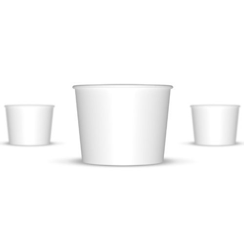 12 oz Paper Hot / Cold Ice Cream Cups - 100ct (White)