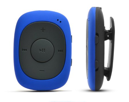 AGPtEK G02 8GB Clip MP3 player Ditigal Music player with FM radio for Jogging Running Gym (Color blue)