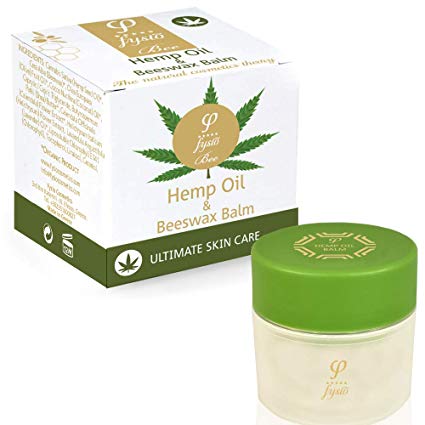 Hemp Oil Beeswax Balm Body Face Moisturiser for Dry Skin | Multipurpose Skincare Treatment as Hand, Foot Cream, Acne Threatment | Relief for Itchy, Cracked, Sensitive, Irritated Skin | 50ml