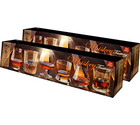 Libbey Whiskey Tasting Glasses, 6 Piece Assorted Set (Pack Of 2)