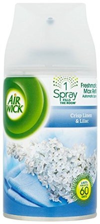 Air Wick Freshmatic Max Air Freshener Refill  Crisp Linen & Lilac 250ml (Pack of 4)