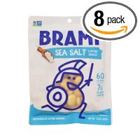 BRAMI Gluten Free, High Protein Vegan Lupini Beans Snack, Sea Salt, 8 Pouches