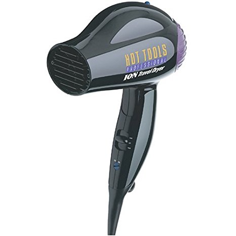 Hot Tools Professional 1039 1875 Watt Direct Ion FastDry Travel Anti-Static Hair Dryer