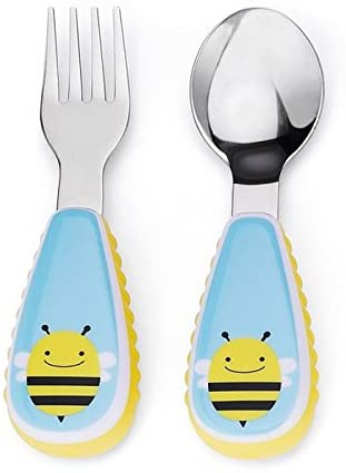 Skip Hop 252351 Children's Cutlery, Bee Variant Fork & Spoon