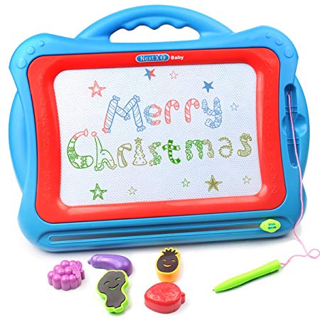 Magnetic Drawing Board,AMOSTING Travel Doodle Sketch Board Drawing Educational Toy for Kids with Funny Stamps