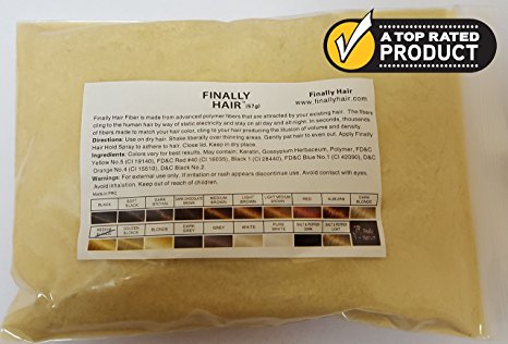 Hair Building Fibers 57 Grams. Highest Grade Refill That You Can Use for Your Bottles From Competitors Like Toppik?, Xfusion?, Samson? (Light Medium Blonde)