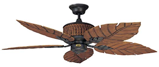 Concord Fans 52FEB5RI 52 Inch Fernleaf Breeze Damp Location Ceiling Fan - Rustic Iron